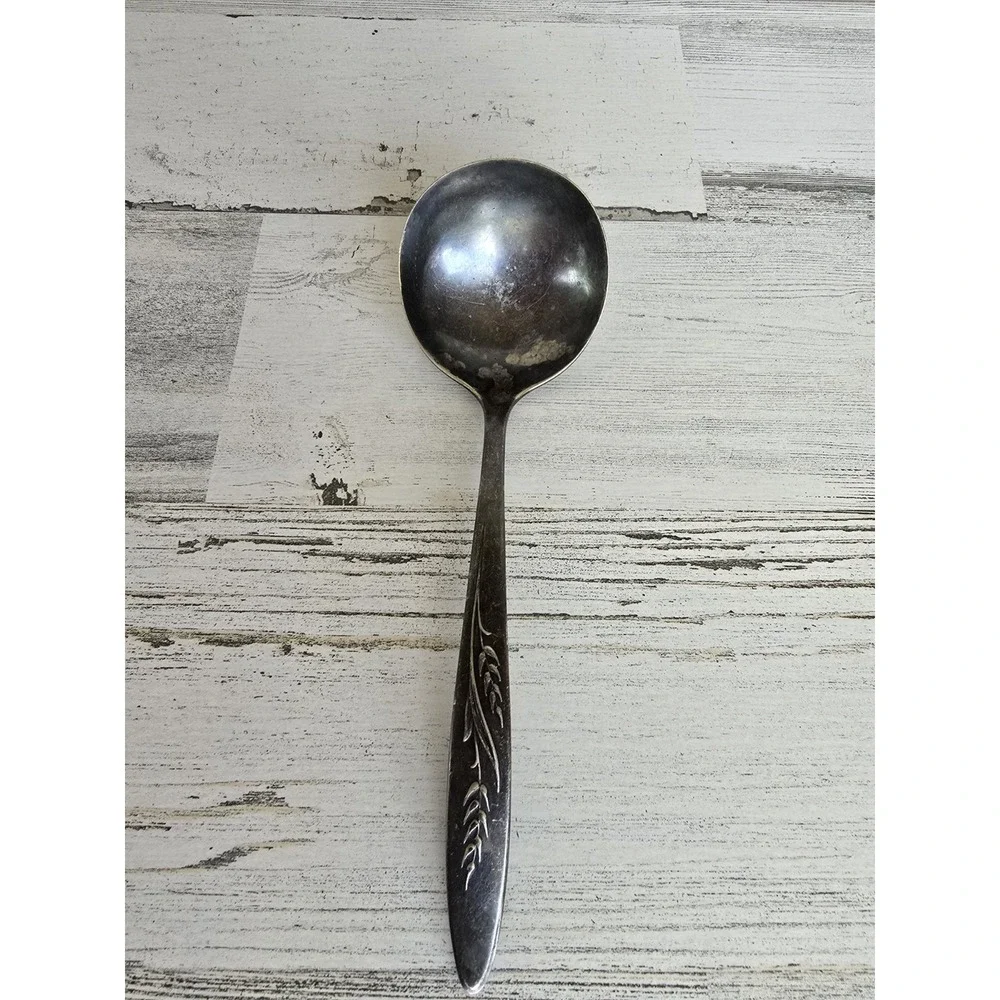 Vintage Community Silverplate Gravy Ladle Morning Star‎ Pattern 7 Inch Serving